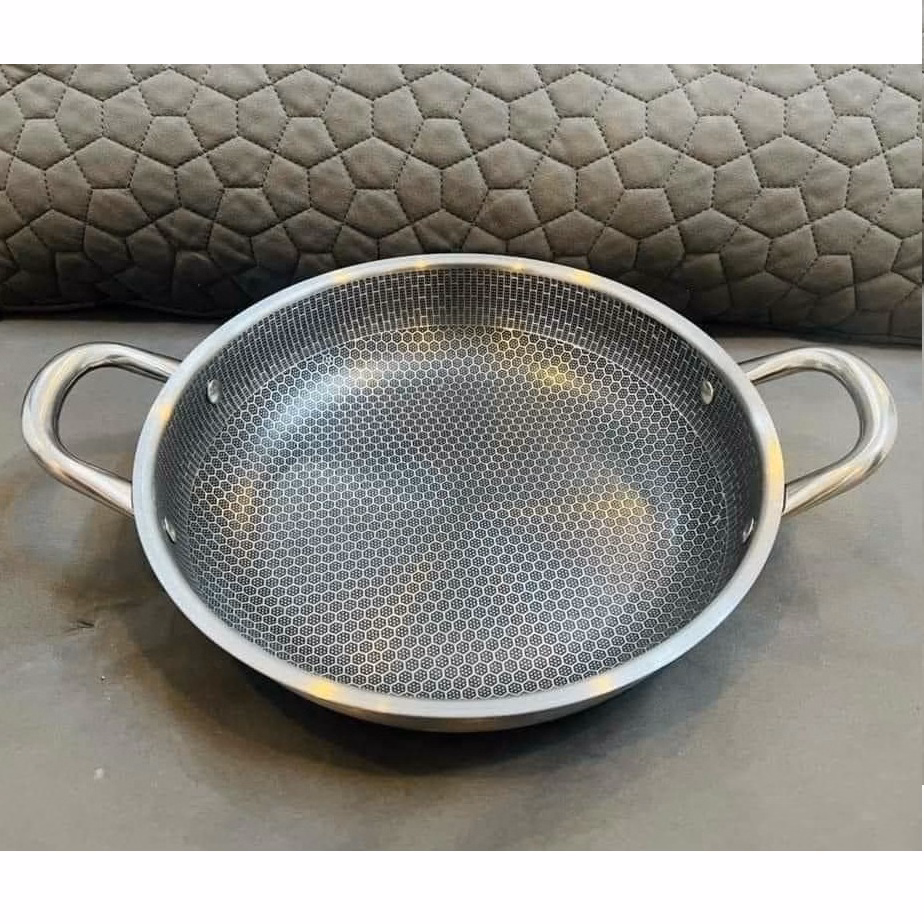 Chảo Tổ Ong 2 Quai Mẫu Mới Size 28Cm, Dùng Mọi Loại Bếp ( Không Nắp/Có Nắp) Ctb359 - Bechip - Ảnh 5