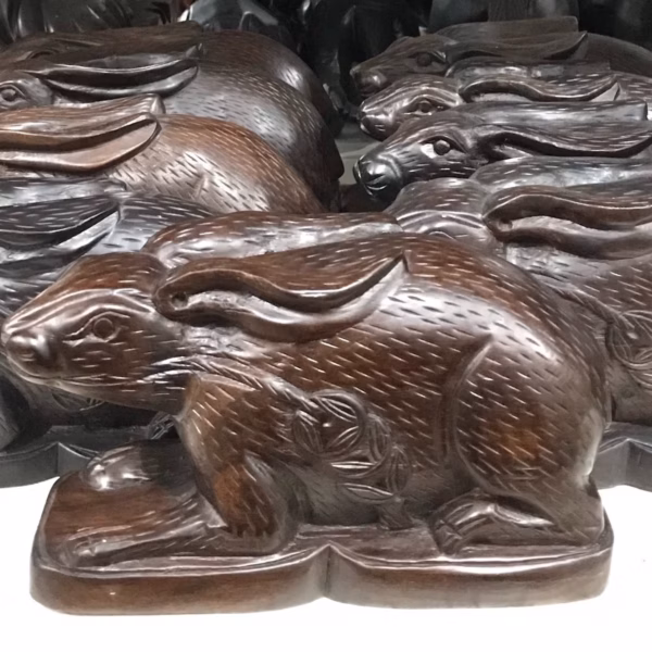 [Tượng] Thỏ Gỗ Muồng Tttgm029 - Tường Thuận - Ảnh 7