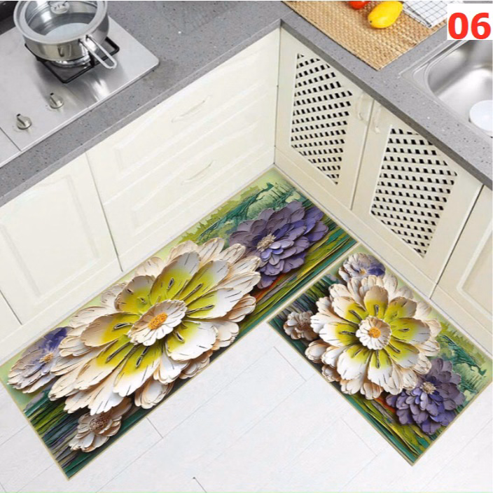 Set 2 Thảm Bếp, Thảm Lau Chân 5D Bali Thấm Hút Nước ( 1 Dài, 1 Ngắn) Ctb363 - Bechip - Ảnh 6