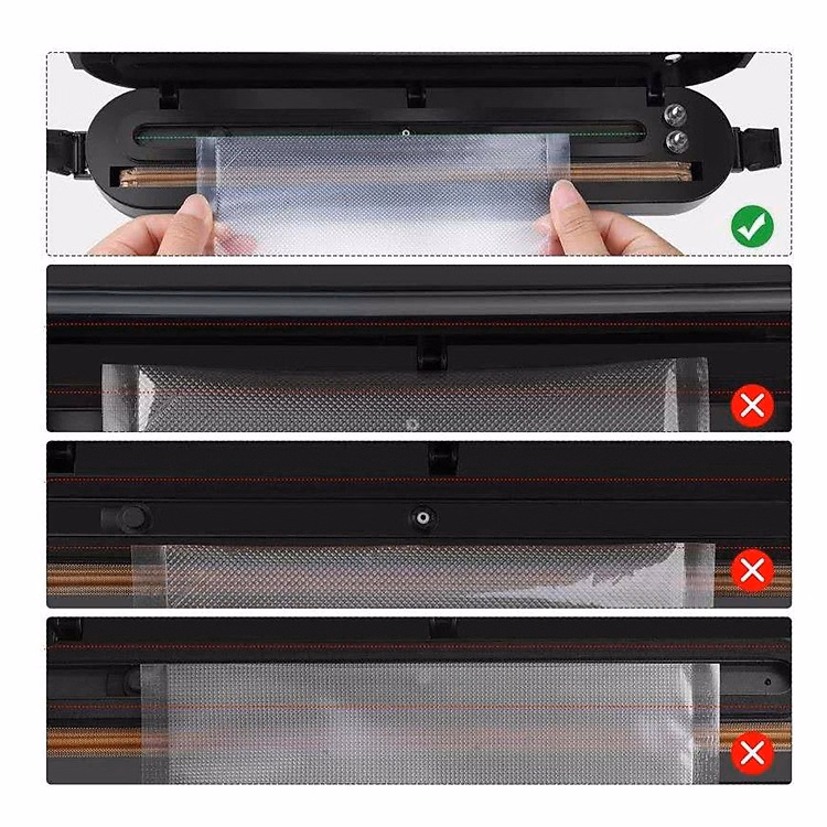 Máy Hút Chân Không Thực Phẩm Cao Cấp Vacuum Sealer -Tặng 10 Túi Ctb364 - Bechip - Ảnh 9
