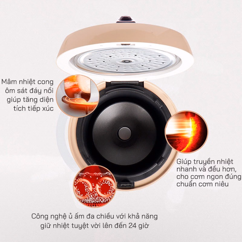 Nồi Cơm Điện Lòng Niêu 15B081 1.5L - Sato - Ảnh 4