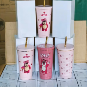 Ly Giữ Nhiệt Gấu Dâu Losto 750Ml - Silver