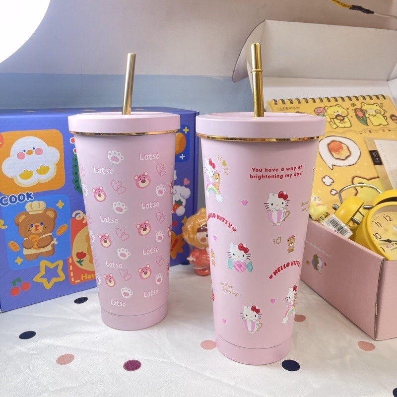 Ly Giữ Nhiệt Gấu Dâu Losto 750Ml - Silver - Ảnh 3