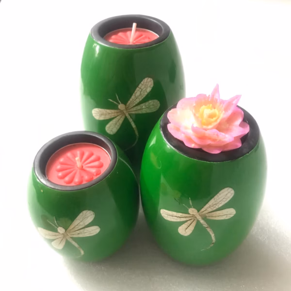 [Combo Bộ 3] Chân Nến Sơn Mài Cẩn Trứng Cao Cấp Ttcnsm030 - Tường Thuận - Ảnh 5