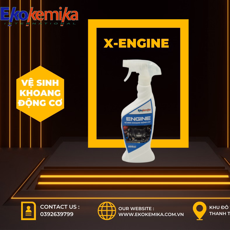 Dung Dịch Làm Sạch Khoang Động Cơ/ Khoang Máy Ô Tô X-Engine 600Ml Thương Hiệu Ekokemika