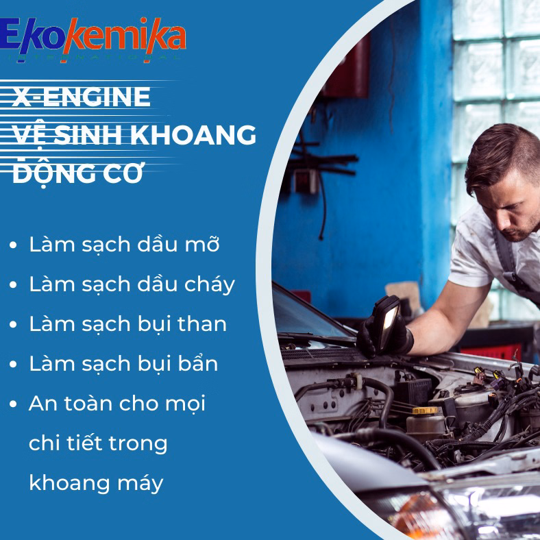 Dung Dịch Làm Sạch Khoang Động Cơ/ Khoang Máy Ô Tô X-Engine 600Ml Thương Hiệu Ekokemika - Ảnh 2