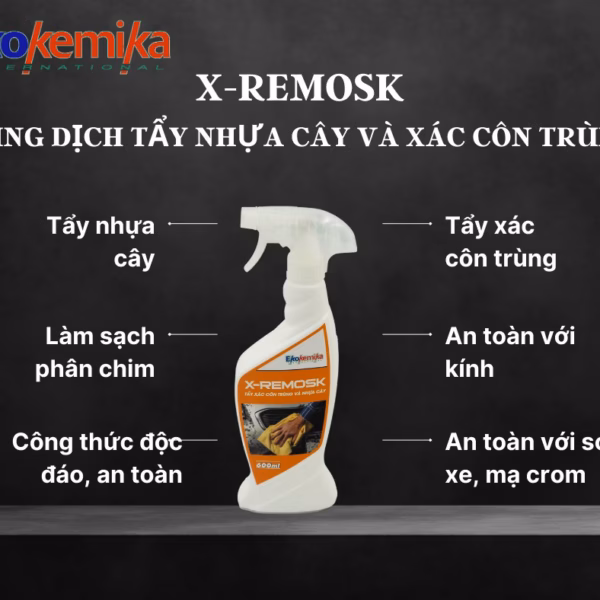 Dung Dịch Tẩy Nhựa Cây & Xác Côn Trùng X-Remosk 600Ml Thương Hiệu Ekokemika - Ảnh 2