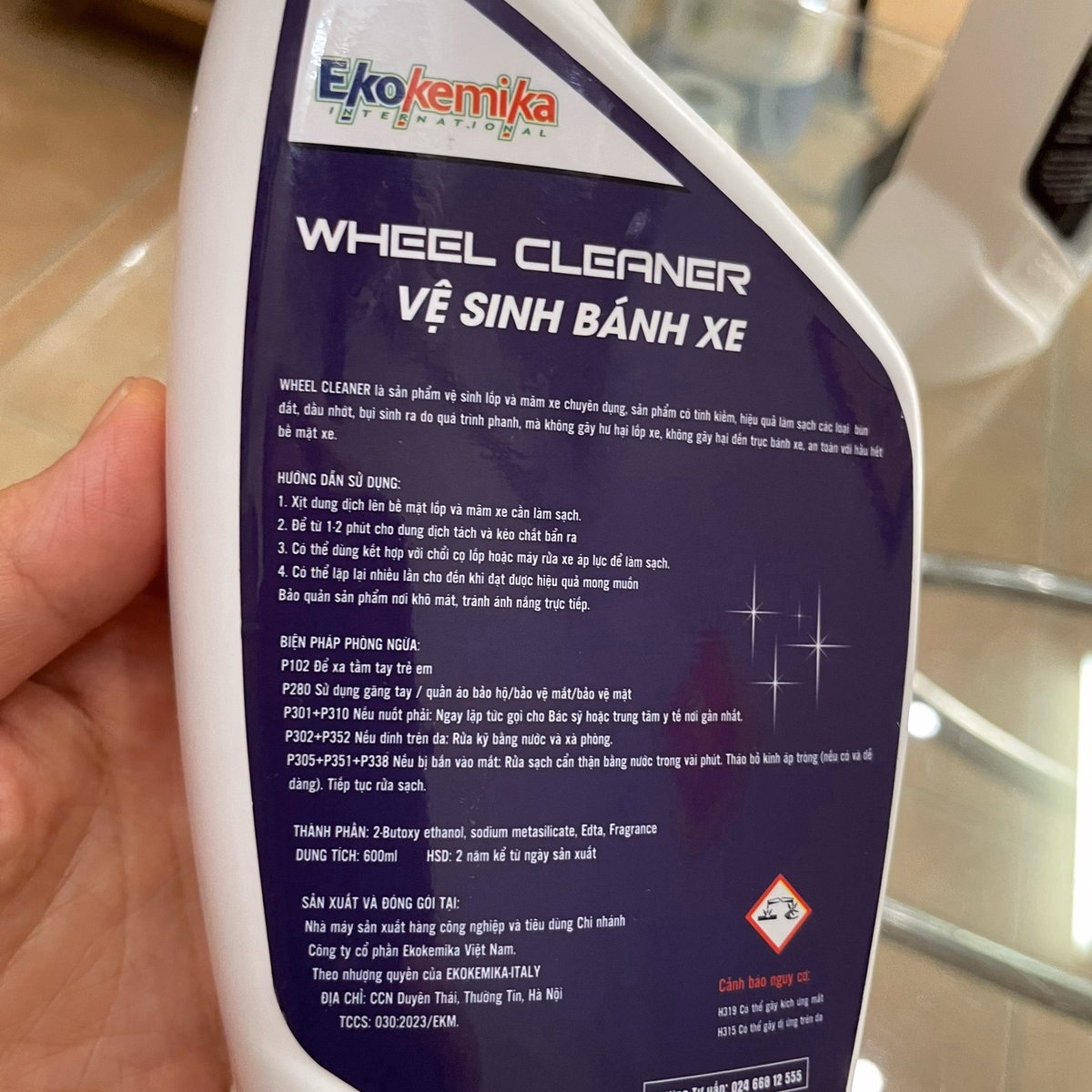 Dung Dịch Vệ Sinh Bánh Xe - Lốp Xe Wheel Cleaner 600Ml Thương Hiệu Ekokemika - Ảnh 5