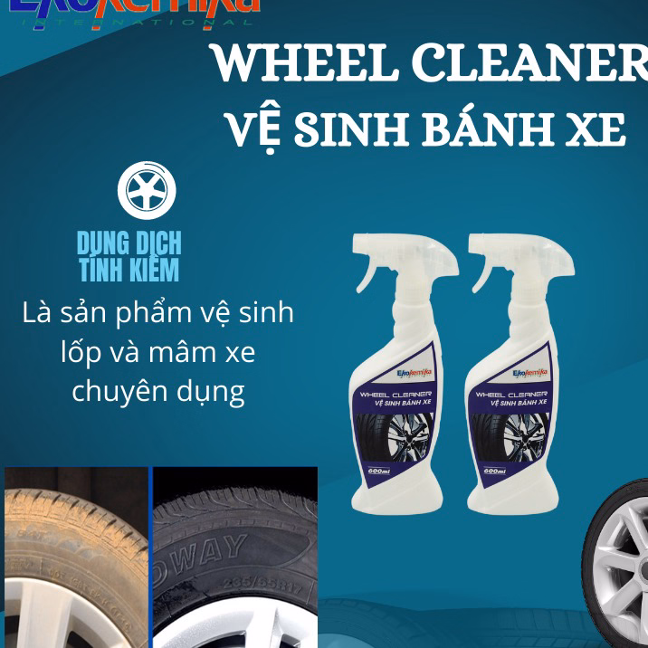 Dung Dịch Vệ Sinh Bánh Xe - Lốp Xe Wheel Cleaner 600Ml Thương Hiệu Ekokemika - Ảnh 2