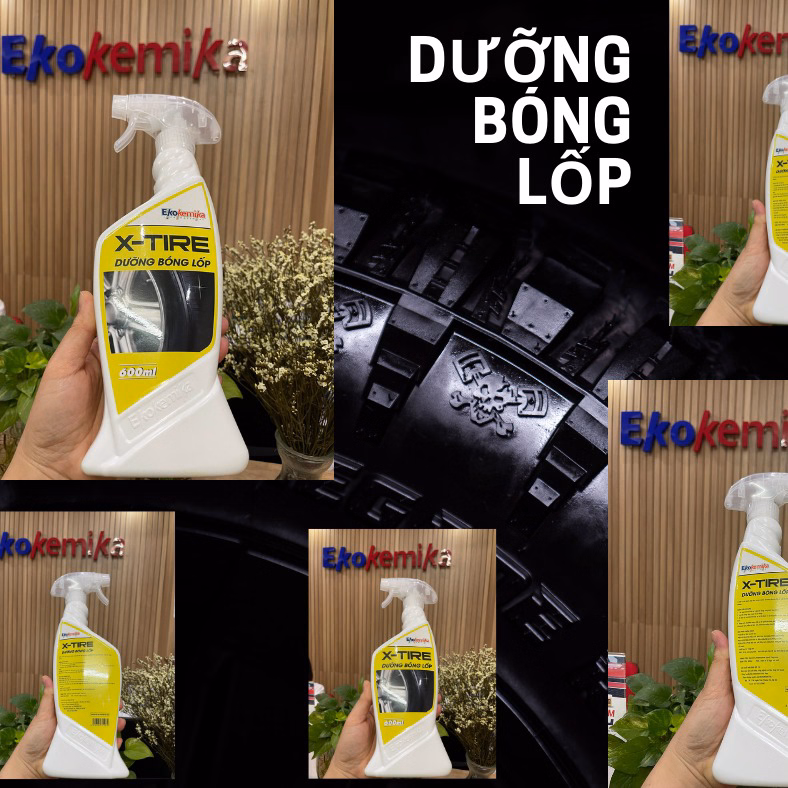 Dung Dịch Dưỡng Và Làm Mới, Làm Đen Lốp Ô Tô, Xe Máy X-Tire 600Ml - Ekokemika - Ảnh 4