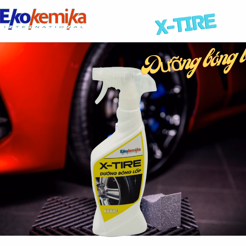 Dung Dịch Dưỡng Và Làm Mới, Làm Đen Lốp Ô Tô, Xe Máy X-Tire 600Ml - Ekokemika - Ảnh 2