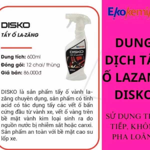 Dung Dịch Tẩy Ố Lazang Disko 600Ml Thương Hiệu Ekokemika - Ảnh 6