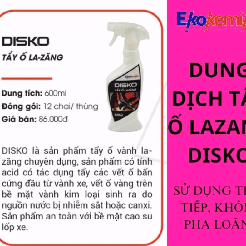 Dung Dịch Tẩy Ố Lazang Disko 600Ml Thương Hiệu Ekokemika - Ảnh 6