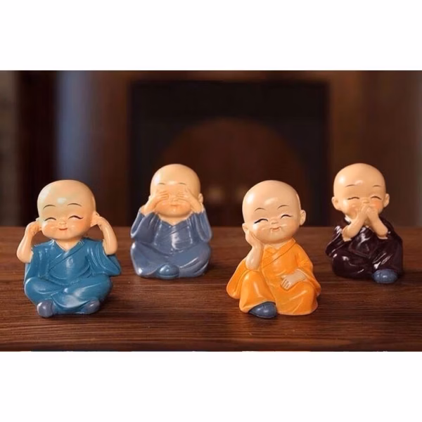 Bộ Tượng Tứ Không - Silver - Ảnh 4