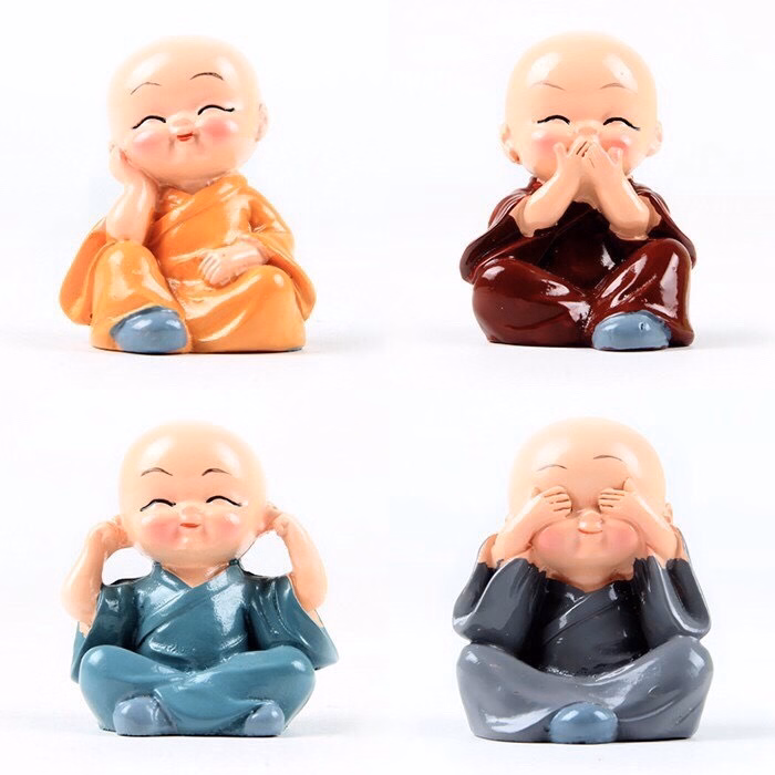 Bộ Tượng Tứ Không - Silver - Ảnh 2