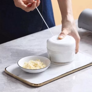 Dụng Cụ Xay Tỏi Ớt Kéo Tay - Silver