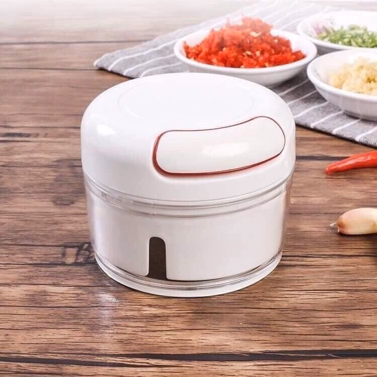 Dụng Cụ Xay Tỏi Ớt Kéo Tay - Silver - Ảnh 4