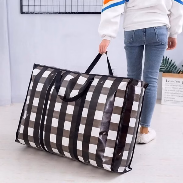 Túi Bạt Đựng Đồ Siêu To Khóa Kéo - Silver - Ảnh 2
