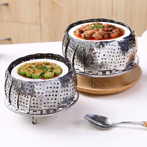 Vỉ Hấp Inox 3 Chân Xếp Gọn Đa Năng - Silver - Ảnh 4