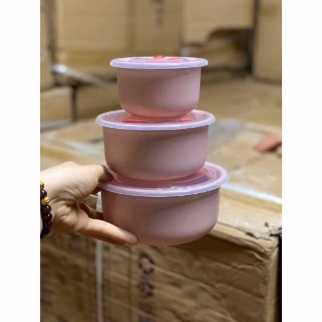 Bộ 3 Thố Lúa Mạch Có Nắp - Silver - Ảnh 4