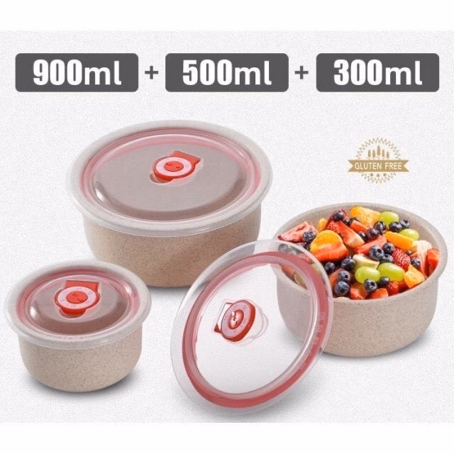 Bộ 3 Thố Lúa Mạch Có Nắp - Silver - Ảnh 5