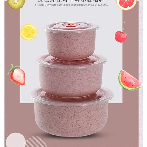 Bộ 3 Thố Lúa Mạch Có Nắp - Silver - Ảnh 3