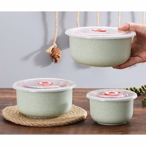 Bộ 3 Thố Lúa Mạch Có Nắp - Silver - Ảnh 2