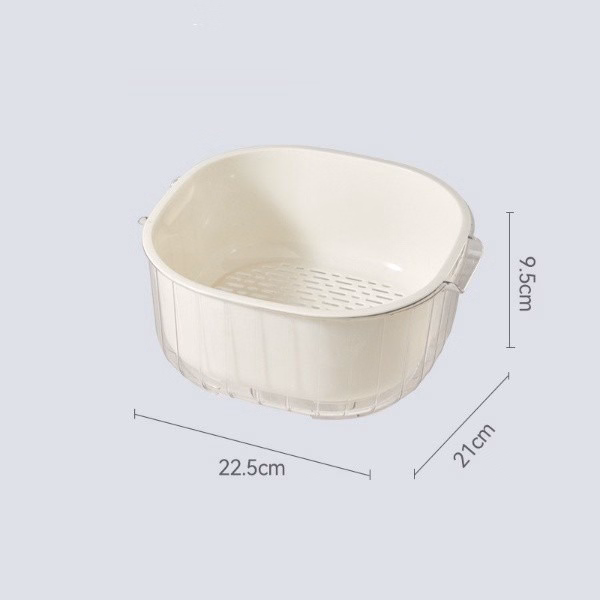 Bộ Thau Rổ 6 Món Trắng - Gdn - Ảnh 3