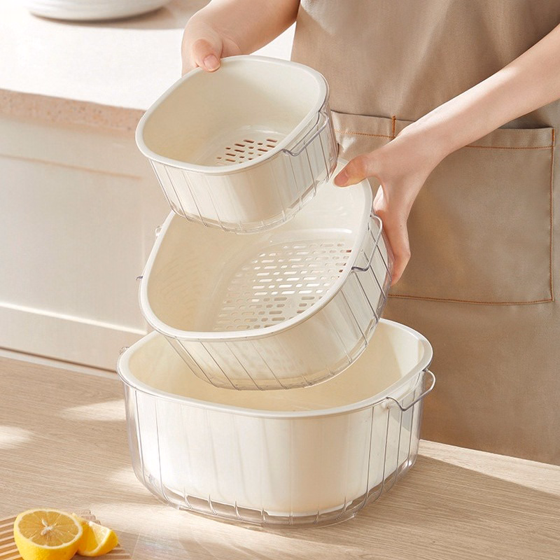 Bộ Thau Rổ 6 Món Trắng - Gdn