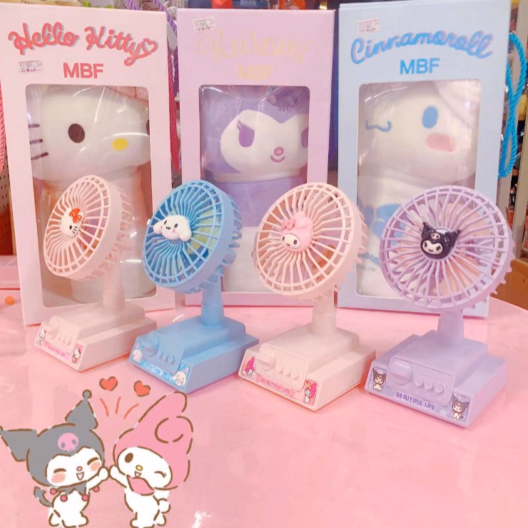 Quạt Điện Sạc Tích Điện Du Lịch Mini Fan, Quạt Usb Cầm Tay Cắm Trại Kawaii Anime - Shop Mẹ Bống - Ảnh 2
