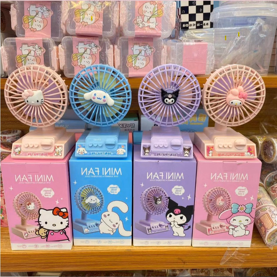 Quạt Điện Sạc Tích Điện Du Lịch Mini Fan, Quạt Usb Cầm Tay Cắm Trại Kawaii Anime - Shop Mẹ Bống - Ảnh 4