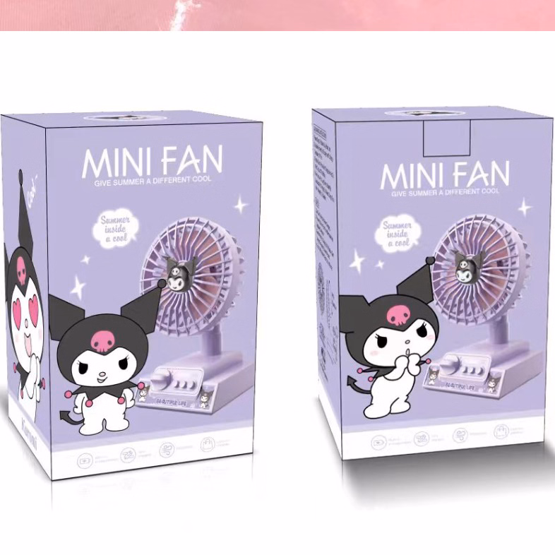 Quạt Điện Sạc Tích Điện Du Lịch Mini Fan, Quạt Usb Cầm Tay Cắm Trại Kawaii Anime - Shop Mẹ Bống - Ảnh 6