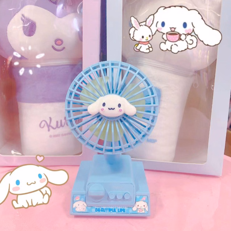 Quạt Điện Sạc Tích Điện Du Lịch Mini Fan, Quạt Usb Cầm Tay Cắm Trại Kawaii Anime - Shop Mẹ Bống - Ảnh 9