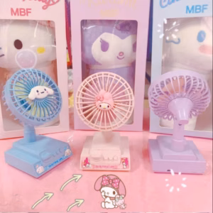 Quạt Điện Sạc Tích Điện Du Lịch Mini Fan, Quạt Usb Cầm Tay Cắm Trại Kawaii Anime - Shop Mẹ Bống