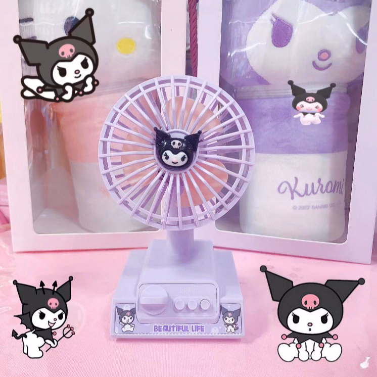 Quạt Điện Sạc Tích Điện Du Lịch Mini Fan, Quạt Usb Cầm Tay Cắm Trại Kawaii Anime - Shop Mẹ Bống - Ảnh 5