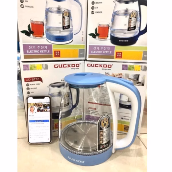 Ấm Siêu Tốc Cuckoo Thủy Tinh Trong Suốt 2 Lít, Công Suất 1500W Ctb373 - Bechip - Ảnh 4