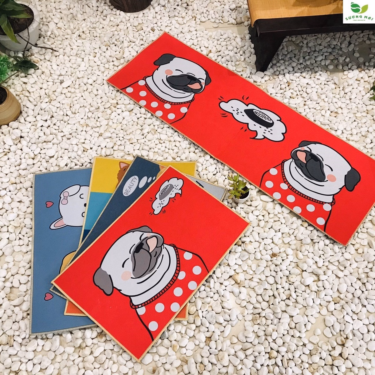 Combo : Chảo Điện Đa Năng Đường Kính 26Cm + Sét 2 Thảm Bếp, Thảm Lau Chân Sương Mai - Ảnh 4