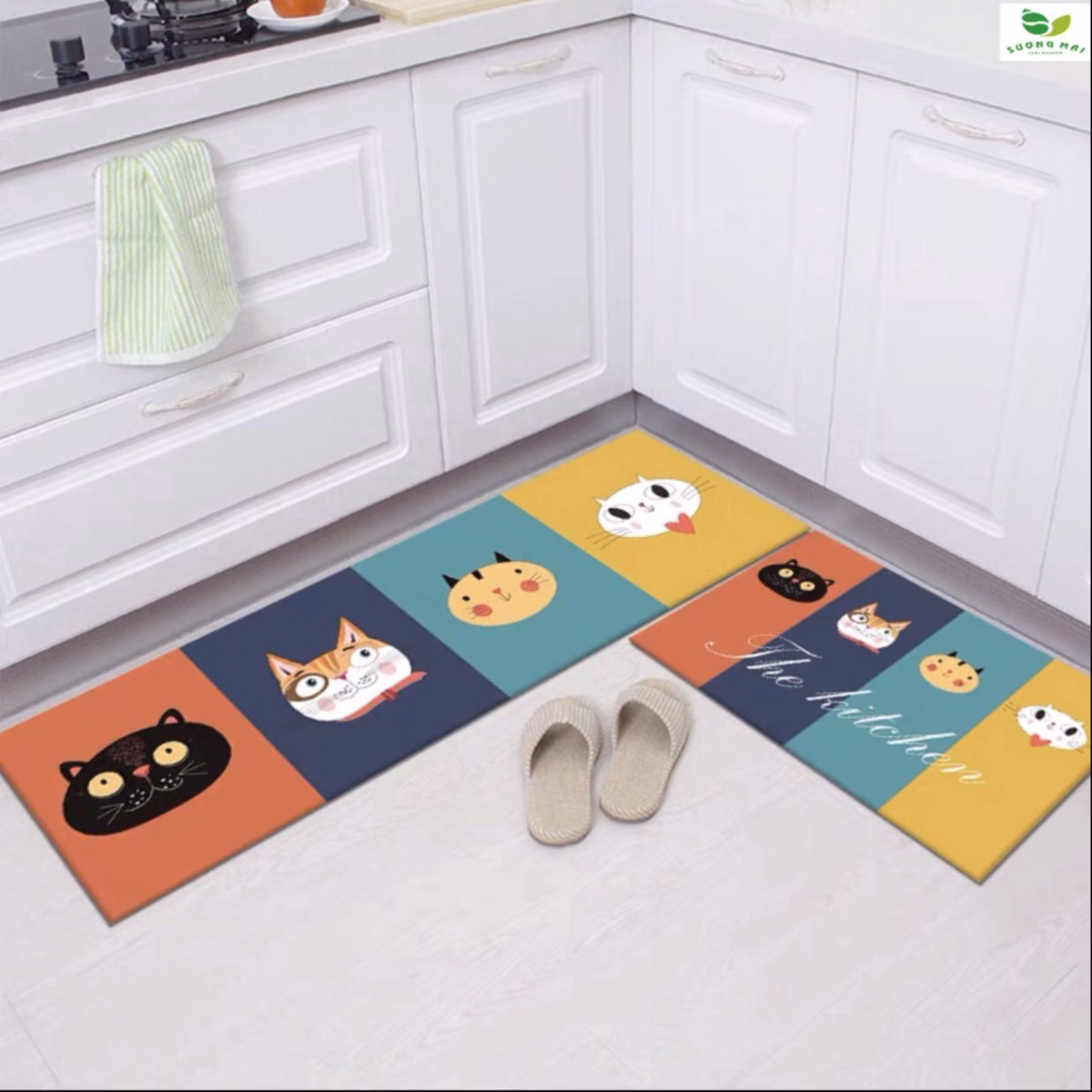 Combo : Chảo Điện Đa Năng Đường Kính 26Cm + Sét 2 Thảm Bếp, Thảm Lau Chân Sương Mai - Ảnh 6