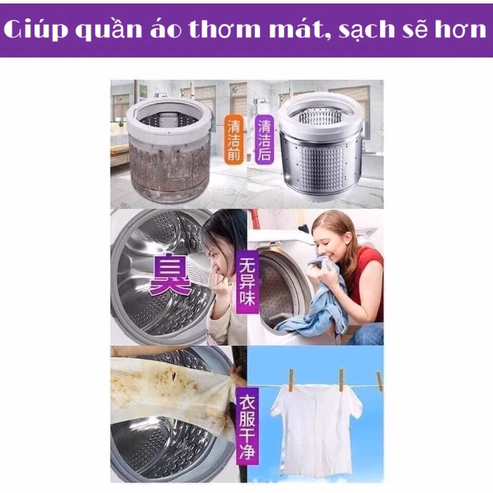 Tẩy Lồng Máy Giặt Dạng Viên ( Hộp 12 Viên ), Dạng Bột ( Túi 450G) Ctb381 - Bechip - Ảnh 3
