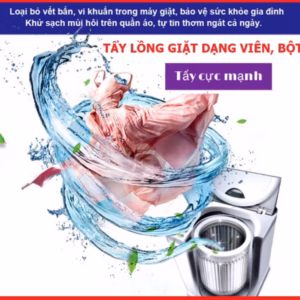Tẩy Lồng Máy Giặt Dạng Viên ( Hộp 12 Viên ), Dạng Bột ( Túi 450G) Ctb381 - Bechip