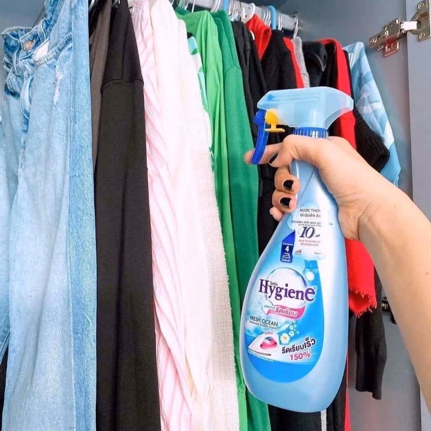 Chai Xịt Ủi Thơm Quần Áo Hygiene Thái Lan 550Ml - Su - Ảnh 4
