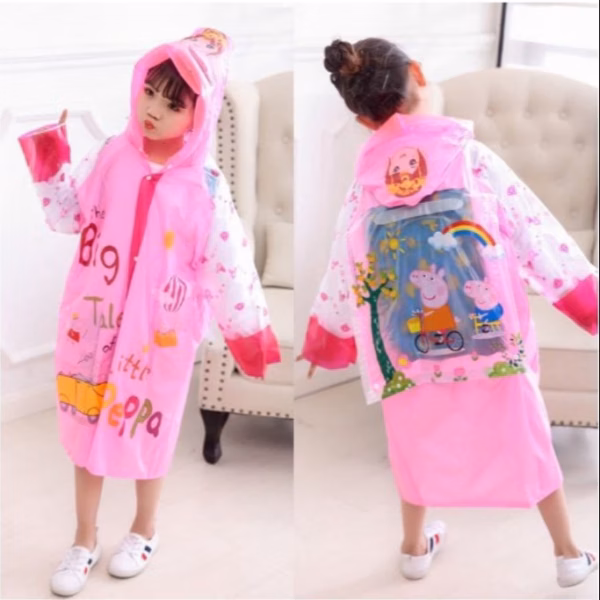 Áo Mưa Trẻ Em, Áo Mưa Cao Cấp Hình Thú Đáng Yêu Cho Bé Từ 4-15 Tuổi Ctb385 - Bechip - Ảnh 4