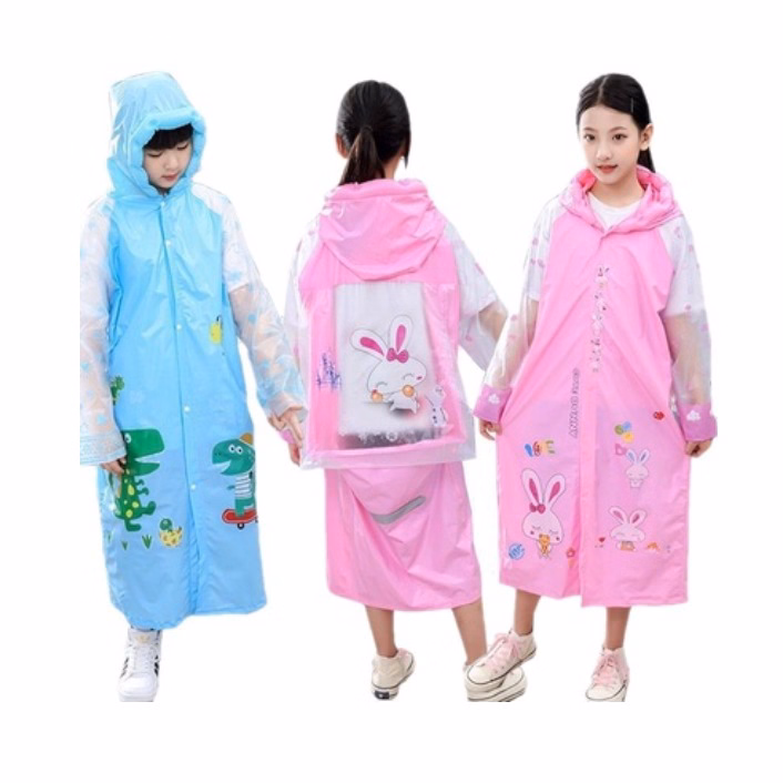 Áo Mưa Trẻ Em, Áo Mưa Cao Cấp Hình Thú Đáng Yêu Cho Bé Từ 4-15 Tuổi Ctb385 - Bechip - Ảnh 9