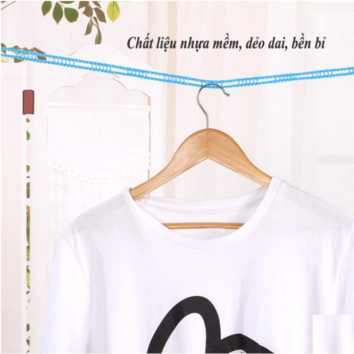 Dây Phơi Quần Áo Thông Minh Có Lỗ Móc Chống Trôi Dài 5M Ctb387 - Bechip - Ảnh 5