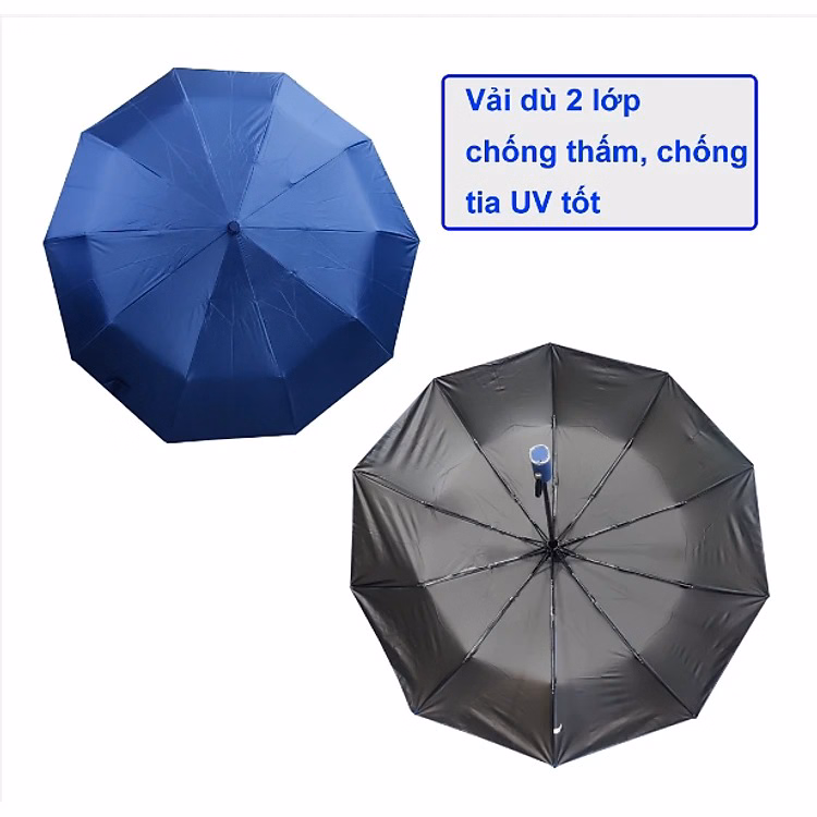 Ô Dù Tự Động 2 Chiều Gấp Gọn 10 Nan Xuất Nhật Cao Cấp Ctb388 - Bechip - Ảnh 7