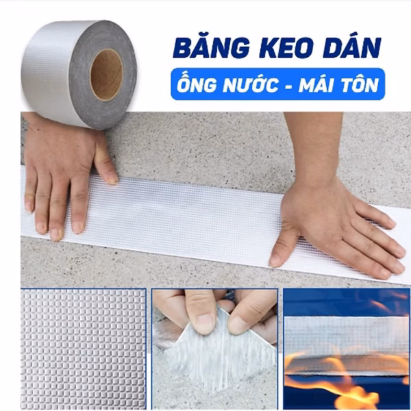 Băng Keo Chống Thấm, Chống Dột, Miếng Dán Siêu Dính, Chống Thấm Nước Cuộn Dài 5M Ctb389 - Bechip - Ảnh 9