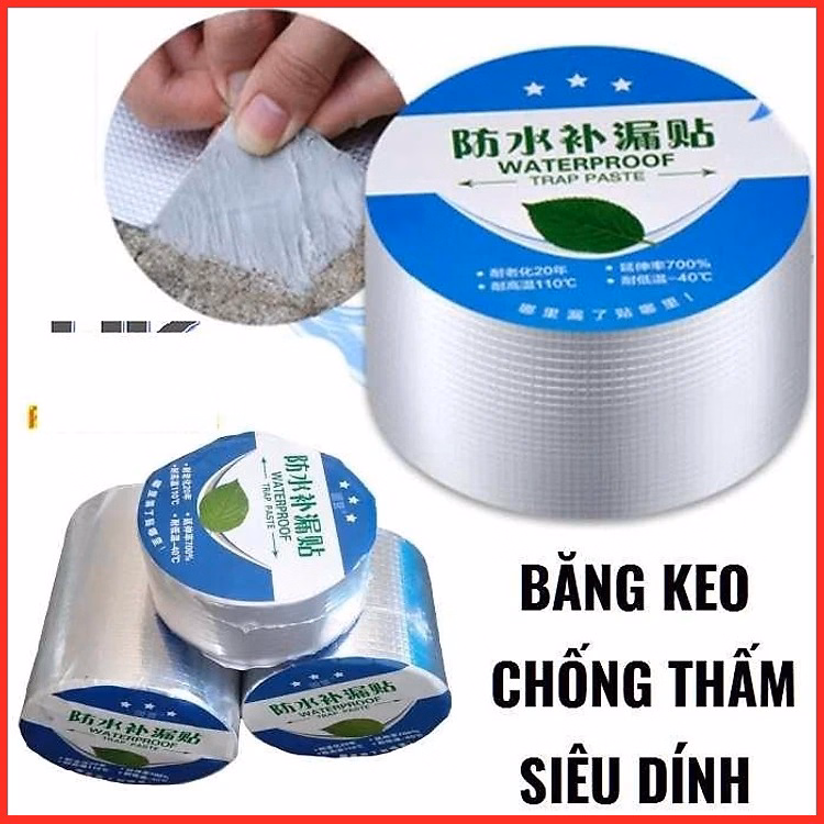 Băng Keo Chống Thấm, Chống Dột, Miếng Dán Siêu Dính, Chống Thấm Nước Cuộn Dài 5M Ctb389 - Bechip