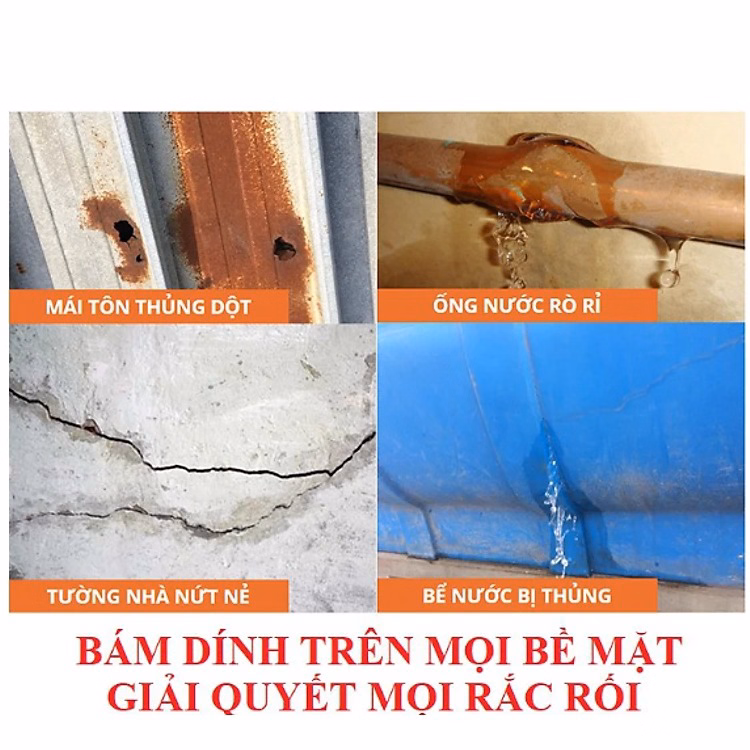Băng Keo Chống Thấm, Chống Dột, Miếng Dán Siêu Dính, Chống Thấm Nước Cuộn Dài 5M Ctb389 - Bechip - Ảnh 11