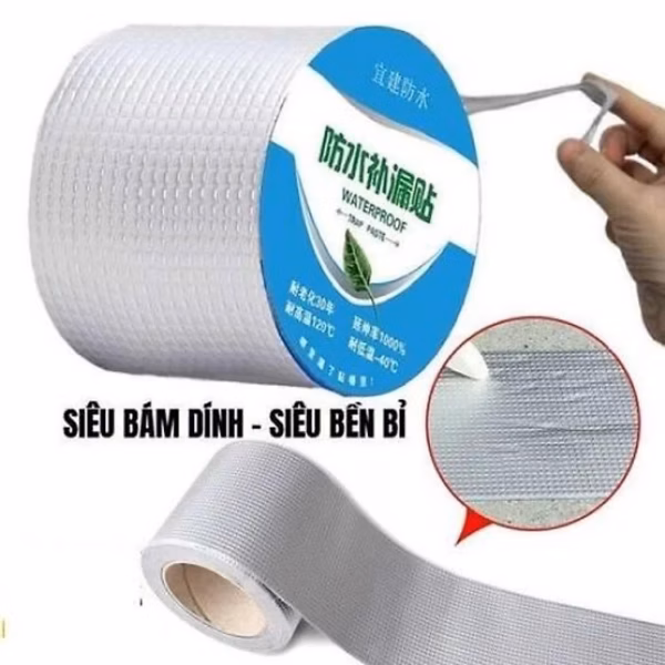 Băng Keo Chống Thấm, Chống Dột, Miếng Dán Siêu Dính, Chống Thấm Nước Cuộn Dài 5M Ctb389 - Bechip - Ảnh 5