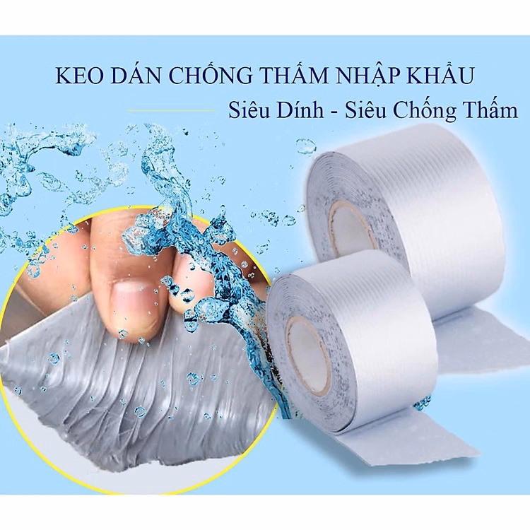 Băng Keo Chống Thấm, Chống Dột, Miếng Dán Siêu Dính, Chống Thấm Nước Cuộn Dài 5M Ctb389 - Bechip - Ảnh 13